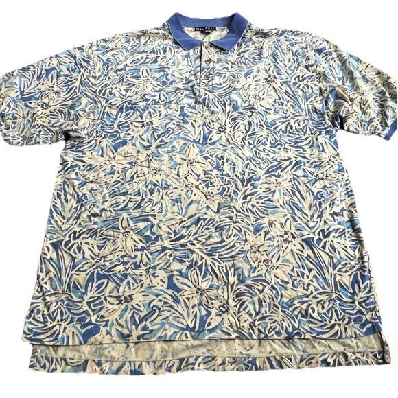 Vintage Nike Polo Shirt Men’s Sz 2XL Hawaiian Pattern Golf Pullover Retro 90s